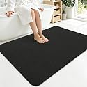 Smiry Ultra Thin Bath Mat 40x32, Non Slip Rubber Washable Bathroom Rugs