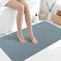 Smiry Ultra Thin Bath Mat 44x24, Non Slip Rubber Washable Bathroom Rugs