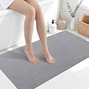 Smiry Ultra Thin Bath Mat 44x24, Non Slip Rubber Washable Bathroom Rugs