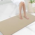 Smiry Ultra Thin Bath Mat 47x20, Non Slip Rubber Washable Bathroom Rugs