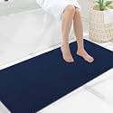 Smiry Ultra Thin Bath Mat 47x20, Non Slip Rubber Washable Bathroom Rugs