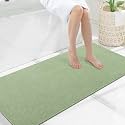 Smiry Ultra Thin Bath Mat 47x20, Non Slip Rubber Washable Bathroom Rugs