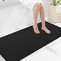 Smiry Ultra Thin Bath Mat 47x20, Non Slip Rubber Washable Bathroom Rugs
