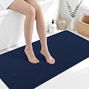 Smiry Ultra Thin Bath Mat 47x24, Non Slip Rubber Washable Bathroom Rugs
