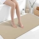 Smiry Ultra Thin Bath Mat 47x24, Non Slip Rubber Washable Bathroom Rugs