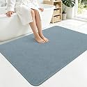 Smiry Ultra Thin Bath Mat 48x32, Non Slip Rubber Washable Bathroom Rugs