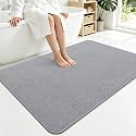 Smiry Ultra Thin Bath Mat 48x32, Non Slip Rubber Washable Bathroom Rugs