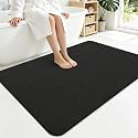 Smiry Ultra Thin Bath Mat 48x32, Non Slip Rubber Washable Bathroom Rugs