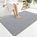 Smiry Ultra Thin Bath Mat 50x30, Non Slip Rubber Washable Bathroom Rugs