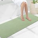 Smiry Ultra Thin Bath Mat 59x17, Non Slip Rubber Washable Bathroom Rugs