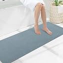 Smiry Ultra Thin Bath Mat 59x17, Non Slip Rubber Washable Bathroom Rugs