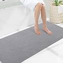 Smiry Ultra Thin Bath Mat 59x20, Non Slip Rubber Washable Bathroom Rugs