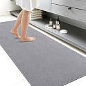 Smiry Ultra Thin Bath Mat 59x24, Non Slip Rubber Washable Bathroom Rugs