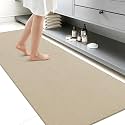 Smiry Ultra Thin Bath Mat 59x24, Non Slip Rubber Washable Bathroom Rugs
