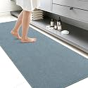 Smiry Ultra Thin Bath Mat 59x24, Non Slip Rubber Washable Bathroom Rugs