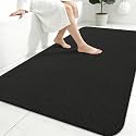 Smiry Ultra Thin Bath Mat 59X35, Non Slip Rubber Washable Bathroom Rugs