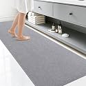 Smiry Ultra Thin Bath Mat 70x24, Non Slip Rubber Washable Bathroom Rugs