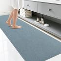 Smiry Ultra Thin Bath Mat 70x24, Non Slip Rubber Washable Bathroom Rugs