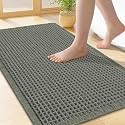 Smiry Waffle Bath Mat 24X16, Extra Soft Absorbent Bathroom Rugs, Green