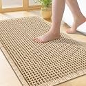 Smiry Waffle Bath Mat 24X16, Extra Soft Absorbent Bathroom Rugs, Brown