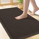 Smiry Waffle Bath Mat 24X16, Extra Soft Absorbent Bathroom Rugs, Chocolate