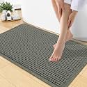 Smiry Waffle Bath Mat 30X18, Extra Soft Absorbent Bathroom Rugs, Green