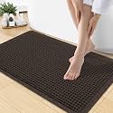 Smiry Waffle Bath Mat 30X18, Extra Soft Absorbent Bathroom Rugs, Chocolate