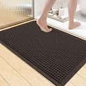 Smiry Waffle Bath Mat 36X24, Extra Soft Absorbent Bathroom Rugs, Chocolate