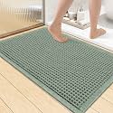 Smiry Waffle Bath Mat 36X24, Extra Soft Absorbent Bathroom Rugs, Sage Green