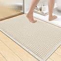 Smiry Waffle Bath Mat 36X24, Soft Absorbent Bathroom Rugs, Cream Beige