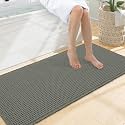 Smiry Waffle Bath Mat 47X20, Extra Soft Absorbent Bathroom Rugs, Green