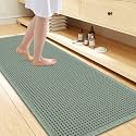 Smiry Waffle Bath Mat 47X24, Extra Soft Absorbent Bathroom Rugs, Sage Green