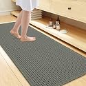 Smiry Waffle Bath Mat 47X24, Extra Soft Absorbent Bathroom Rugs, Green