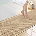Smiry Waffle Bath Mat 59X20, Extra Soft Absorbent Bathroom Rugs, Brown