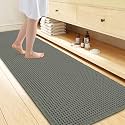 Smiry Waffle Bath Mat 72X24, Extra Soft Absorbent Bathroom Rugs, Green