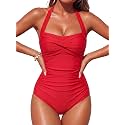 Smismivo Tummy Control Swimwear Halter One Piece