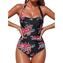 Smismivo Tummy Control Swimwear Halter One Piece