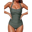 Smismivo Tummy Control Swimwear Halter One Piece