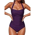 Smismivo Tummy Control Swimwear Halter One Piece