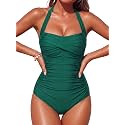 Smismivo Tummy Control Swimwear Halter One Piece