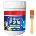 Transparent Waterproof Glue for Roof Leakage Crack Seal Glue 300gm with Brush Crack Seal Agent Roof Water Leakage Solution Transparent Glue Waterproofing