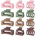 SMKSL 12 Pcs Hair Claw Clips for Women & Girls 3 Styles Hair Accessories