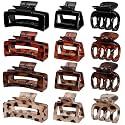 SMKSL 12 Pcs Hair Claw Clips for Women - 3 Styles Tortoise Hair Accessories