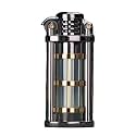 Smoke King Black Zenith Kerosene Lighter with Transparent Fuel Tank, Windproof Refillable Lighter, Retro Collectible Gift for Men.