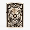 Smoke King Brass Tiger Metal Windproof Pocket Lighter | (Zorro Original) | Refillable Kerosene Oil Lighter (Fuel Not Included)