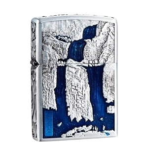 smoke king double-sided brass lighter  mountain amp floral relief design  refillable windproof kerosene lighter with flint ignition  zorro collectible fuel not included