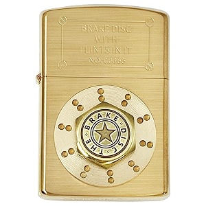 smoke king gold brake disc pocket lighter gold zorro original