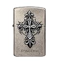 Smoke King Silver Tribal Cross Pocket Lighter (Silver) Zorro Original