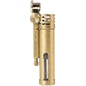 Smoke King Vintage Brass Trench Lighter | Refillable Retro Oil Lighter with Adjustable Flame &amp; O-Ring Seal | Zorro (Fuel Not Included)