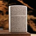 Smoke King Vintage Rugged Silver Windproof Lighter Refillable Antique Metal Pocket Lighter, Classic Flip Top Design for Men (Without Fluid)